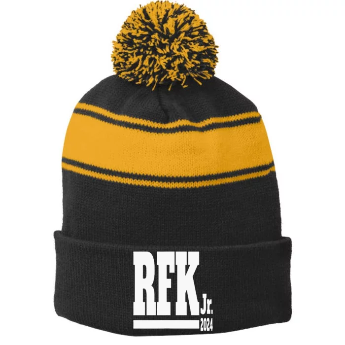 Rfk Jr. Robert F. Kennedy 2024 Stripe Pom Pom Beanie