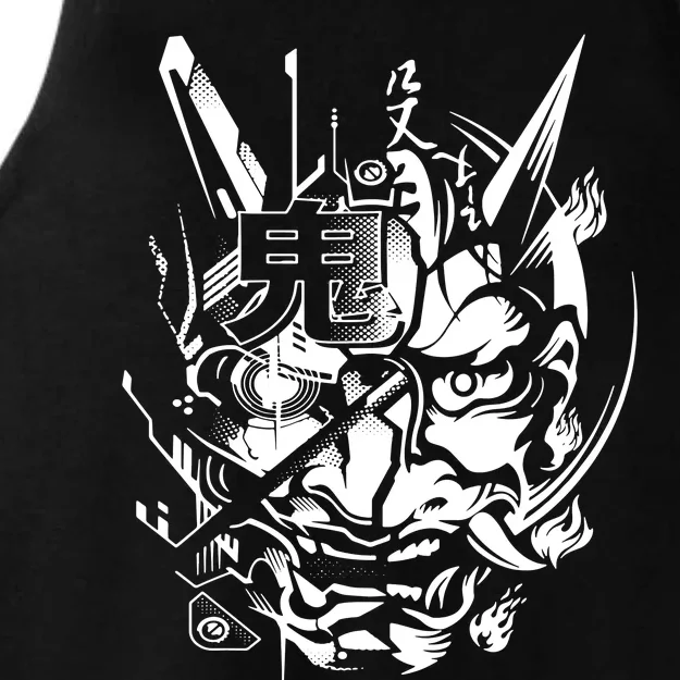 Retro Japanese Samurai Ladies Tri-Blend Wicking Tank