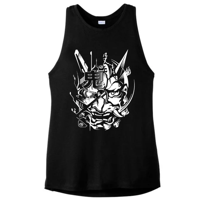 Retro Japanese Samurai Ladies Tri-Blend Wicking Tank