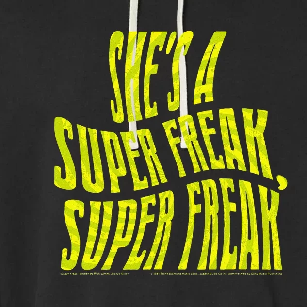 Rick James Super Freak Halloween Lyrics Garment-Dyed Fleece Hoodie