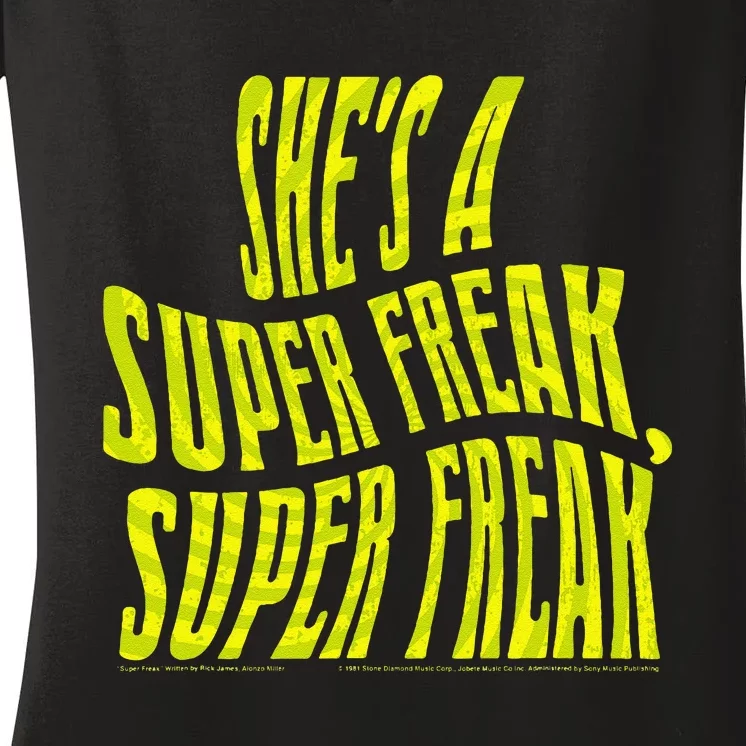 Rick James Super Freak Halloween Lyrics Women's V-Neck T-Shirt