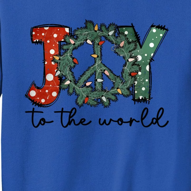 Retro Joy To The World Christmas Jesus Christian Great Gift Tall Sweatshirt