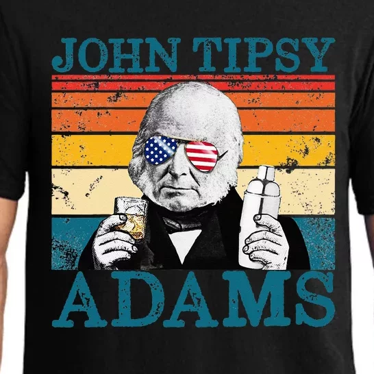 Retro John Tipsy Adams President John Quincy Adams July 4th Pajama Set