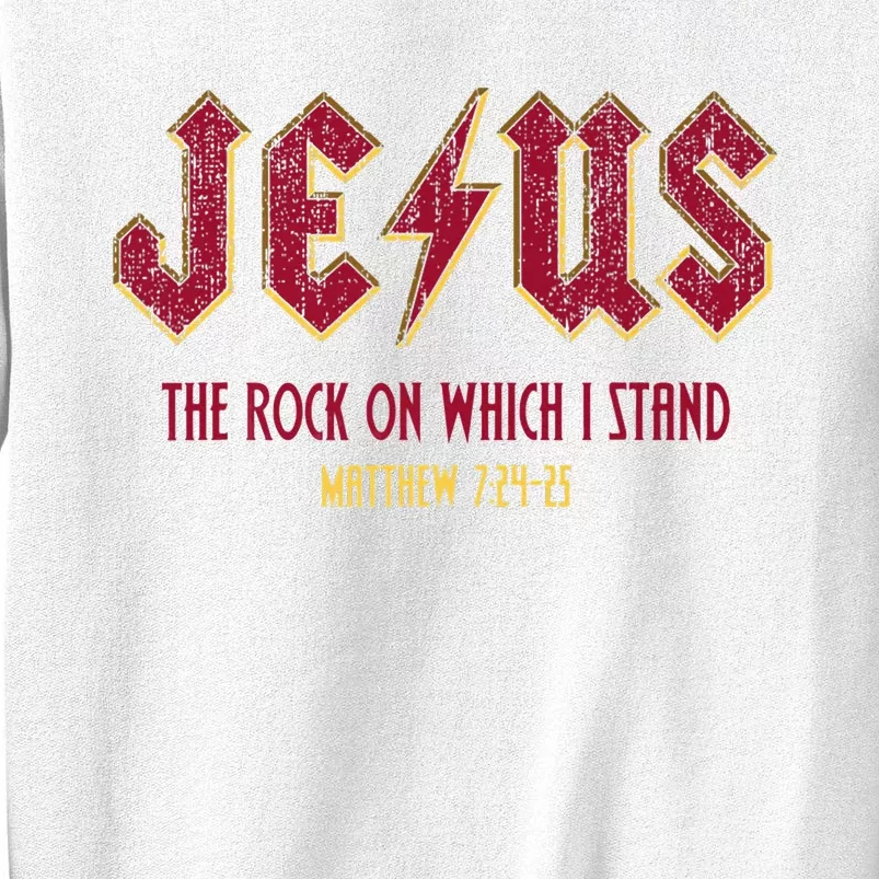 Retro Jesus The Rock On Which I Stand Faith Christian God Sweatshirt