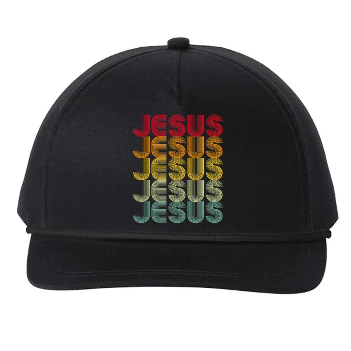 Retro Jesus Vintage Christian Faith Snapback Five-Panel Rope Hat