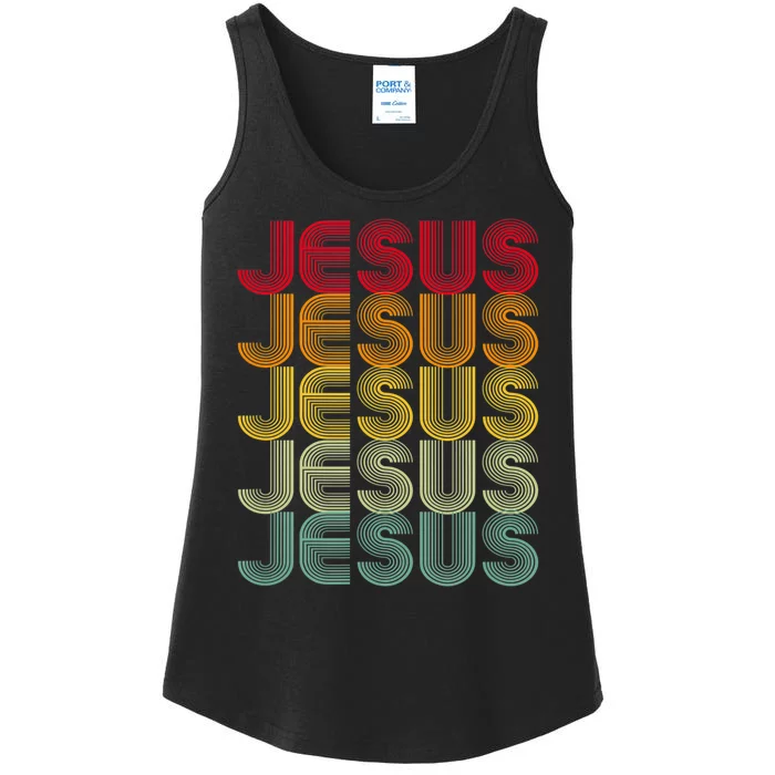 Retro Jesus Vintage Christian Faith Ladies Essential Tank