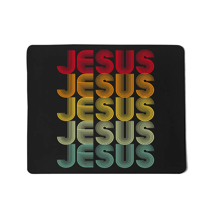 Retro Jesus Vintage Christian Faith Mousepad