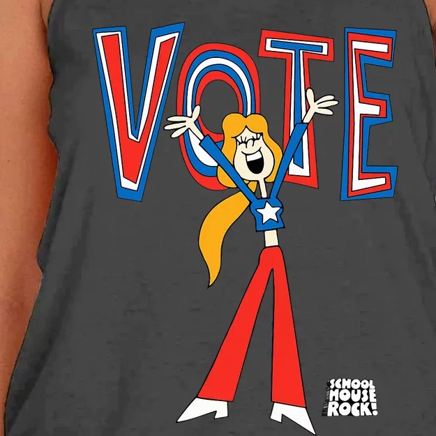 Ripple Junction X Schoolhouse Rock Vote For Sarah Suffrage Women's Knotted Racerback Tank