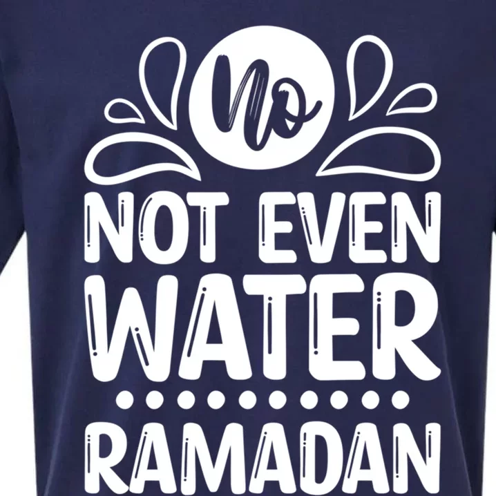 Ramadan Kareem And No Not Even Water Funny Gift Sueded Cloud Jersey T-Shirt