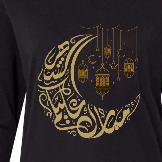 Ramadan Kareem Arabic Gift Ramadan Mubarak Womens Cotton Relaxed Long Sleeve T-Shirt