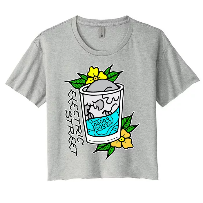 Refreshment Kills American Traditional Tattoo Women's Crop Top Tee