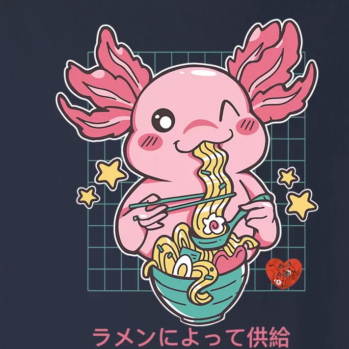 Ramen Kawaii Axolotl Eating Ramen Noodles Anime Toddler Long Sleeve Shirt