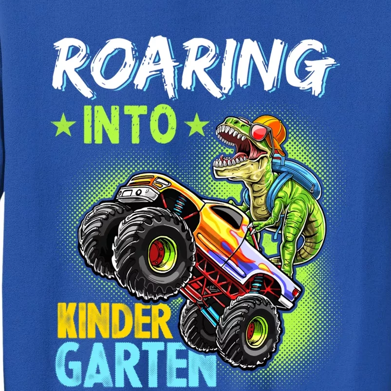 Roaring Kindergarten Back To School Dinosaur Monster Truck Cool Gift Sweatshirt