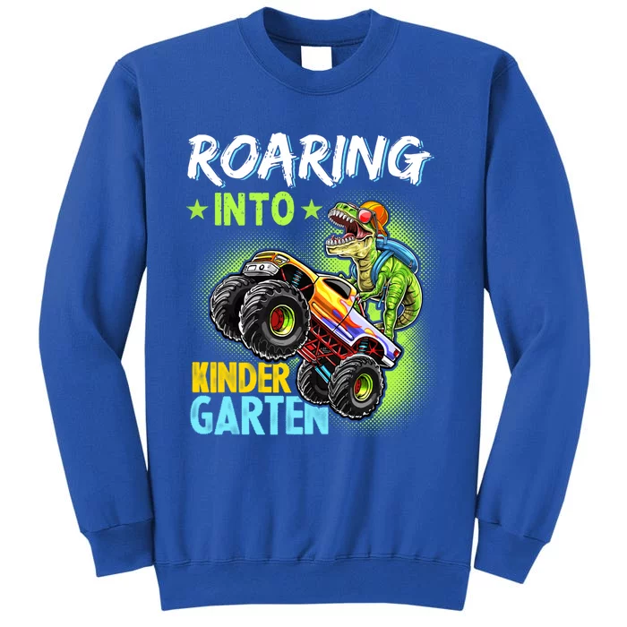 Roaring Kindergarten Back To School Dinosaur Monster Truck Cool Gift Sweatshirt