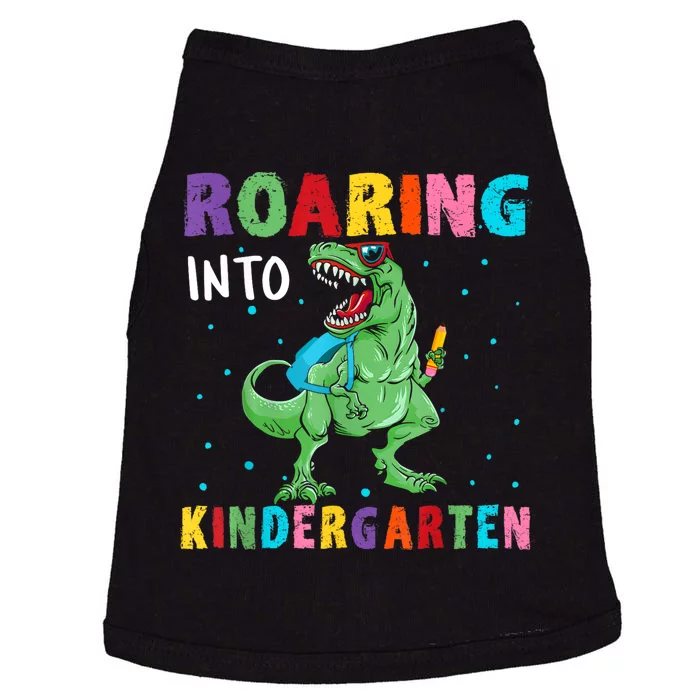 Roaring Kindergarten Cool Dinosaur Back To School Kids Doggie Tank