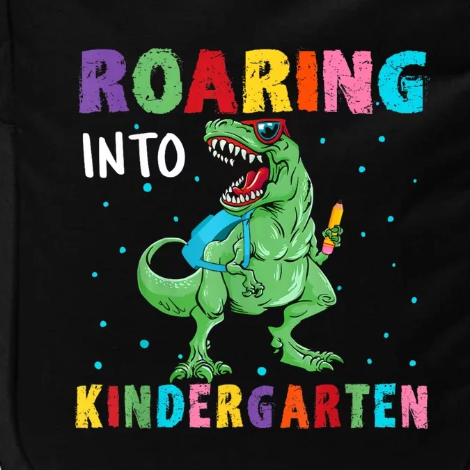 Roaring Kindergarten Cool Dinosaur Back To School Kids Impact Tech Backpack