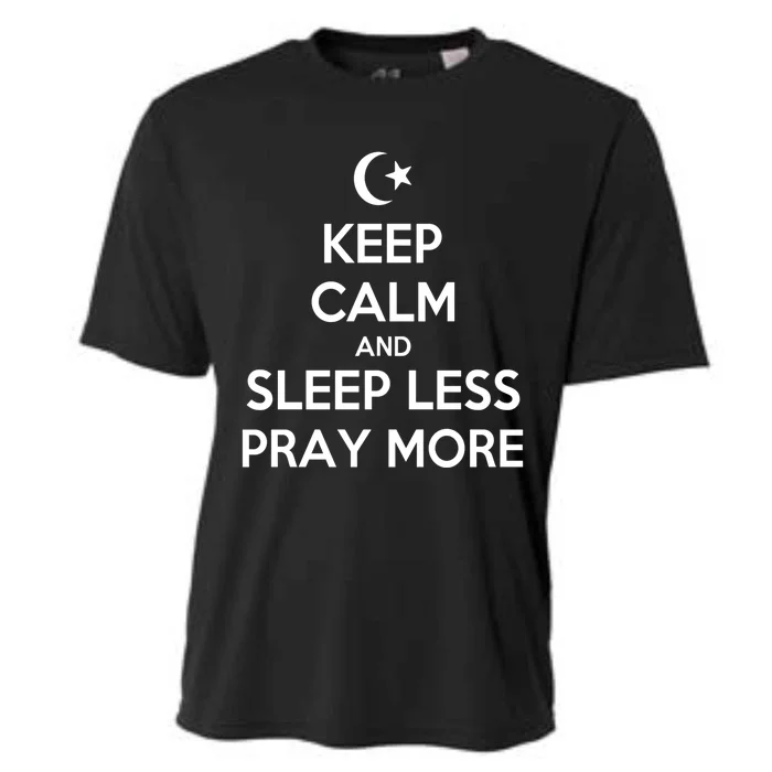 Ramadan Keep Calm And Sleep Less Pray More Gift Cooling Performance Crew T-Shirt