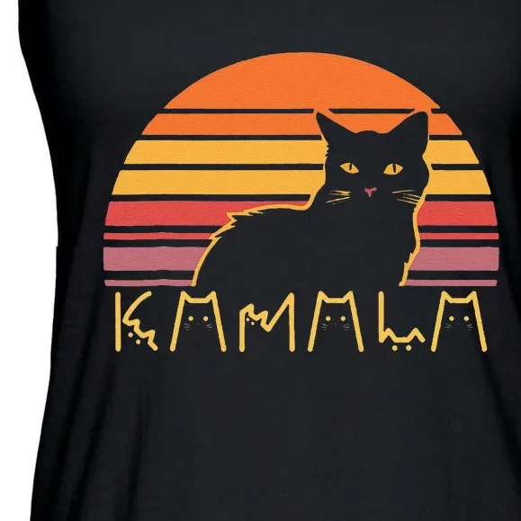 Retro Kamalaharris Cat Lady Funny Kmala Cat Ladies Gift Ladies Essential Flowy Tank