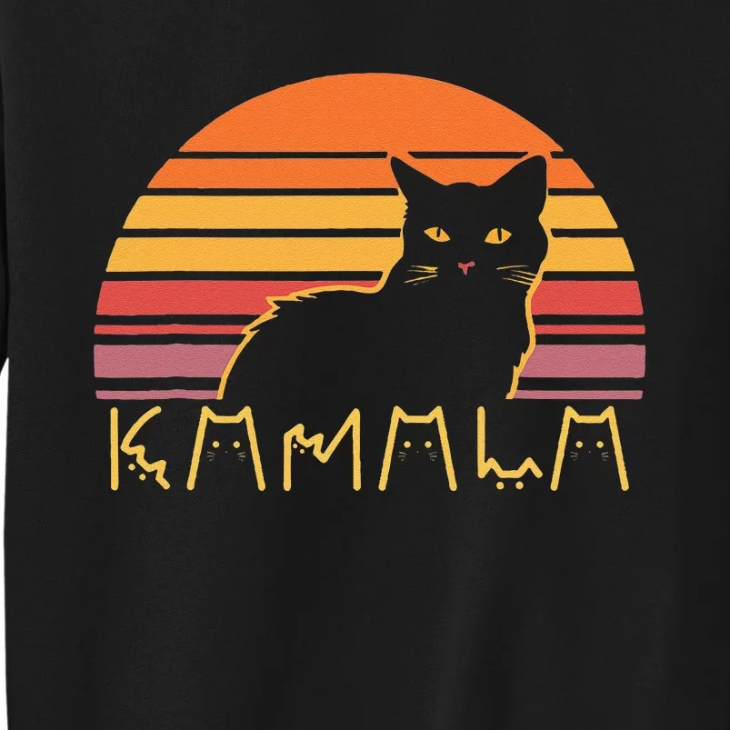 Retro Kamalaharris Cat Lady Funny Kmala Cat Ladies Gift Tall Sweatshirt