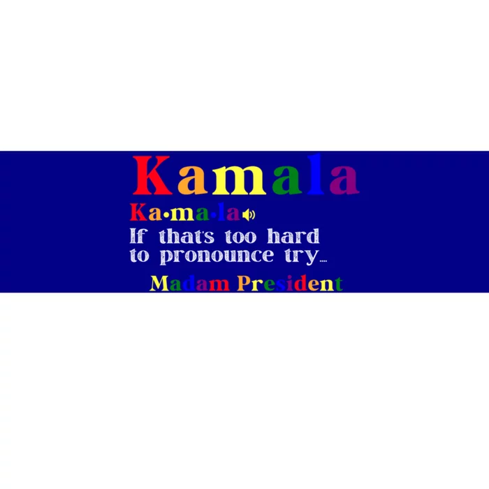 Retro Kamala Definition Colorful Print Madam President 2024 Gift Bumper Sticker