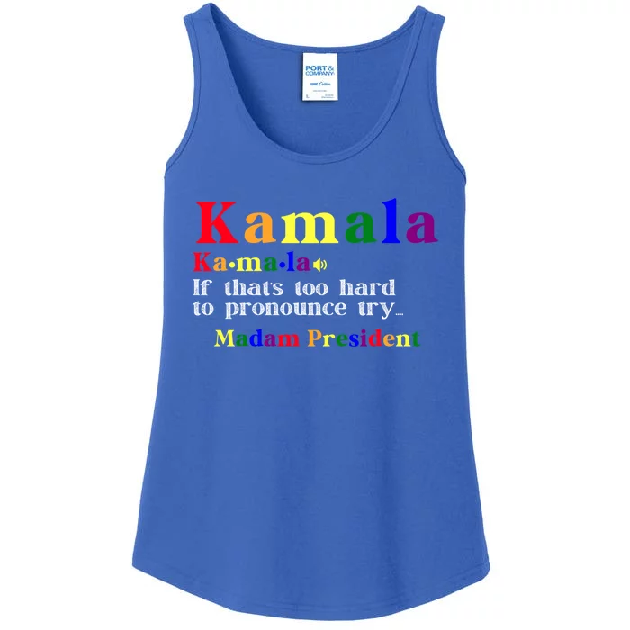 Retro Kamala Definition Colorful Print Madam President 2024 Gift Ladies Essential Tank