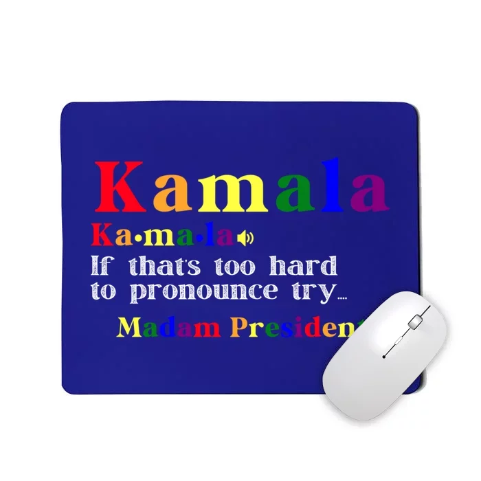 Retro Kamala Definition Colorful Print Madam President 2024 Gift Mousepad