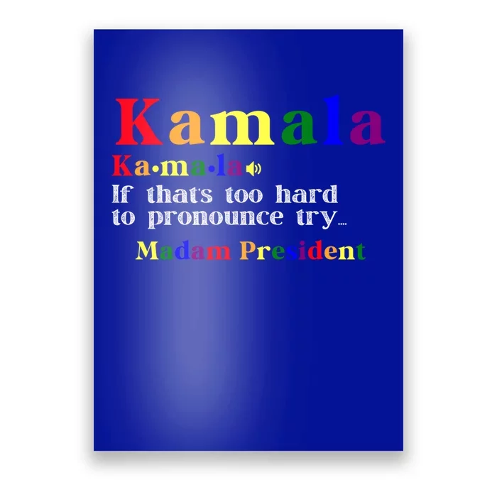 Retro Kamala Definition Colorful Print Madam President 2024 Gift Poster