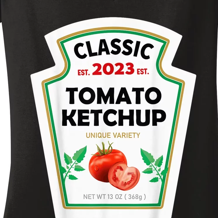 Red Ketchup DIY Costume Matching Couples Groups Halloween Women's V-Neck T-Shirt