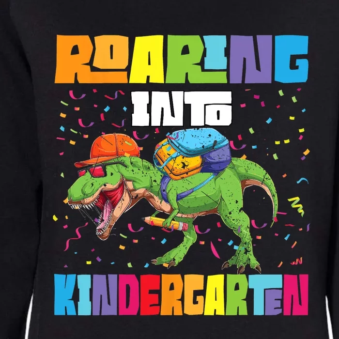 Roaring Kindergarten Dinosaur T Rex Back To School Boy Womens California Wash Sweatshirt