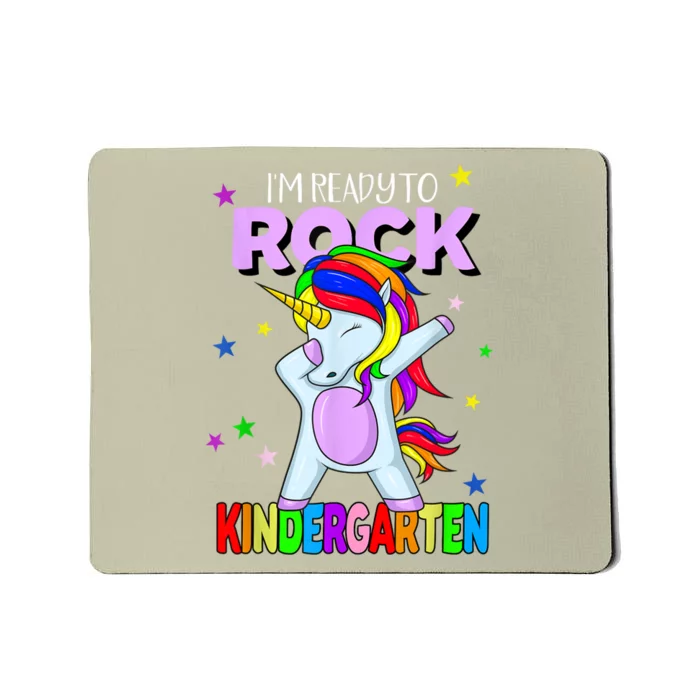 Rock Kindergarten Dabbing Unicorn Girl Back To School Mousepad