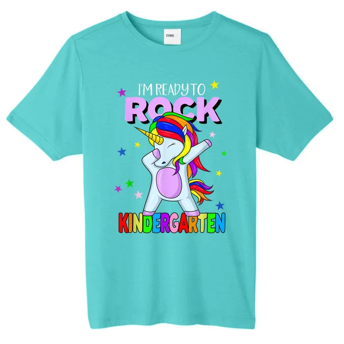 Rock Kindergarten Dabbing Unicorn Girl Back To School ChromaSoft Performance T-Shirt