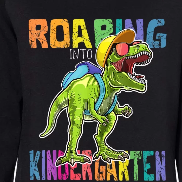 Roaring Kindergarten Dinosaur T Rex Back To School Boy Womens California Wash Sweatshirt