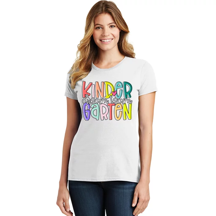 Retro Kindergarten Dream Team Back To School Teacher Women's T-Shirt