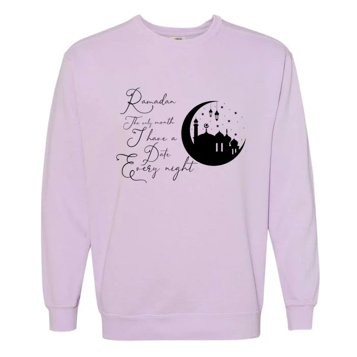 Ramadan Kareem Eid Mubarak Islam Happy Iftar Cool Gift Garment-Dyed Sweatshirt