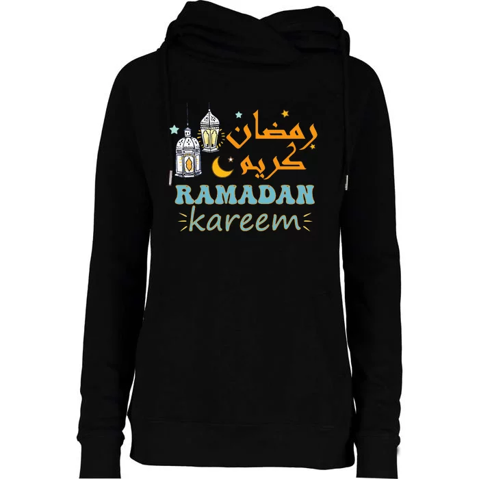 Ramadan Kareem For Islamic Ramadan Mubarak for Muslim Womens Funnel Neck Pullover Hood