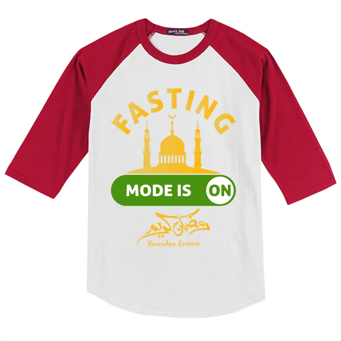 Ramadan Kareem Fasting Mode Fasting Muslim Ramadan Fasting Gift Kids Colorblock Raglan Jersey