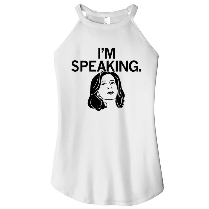 Raygunsite Kamala Harris IM Speaking Women’s Perfect Tri Rocker Tank