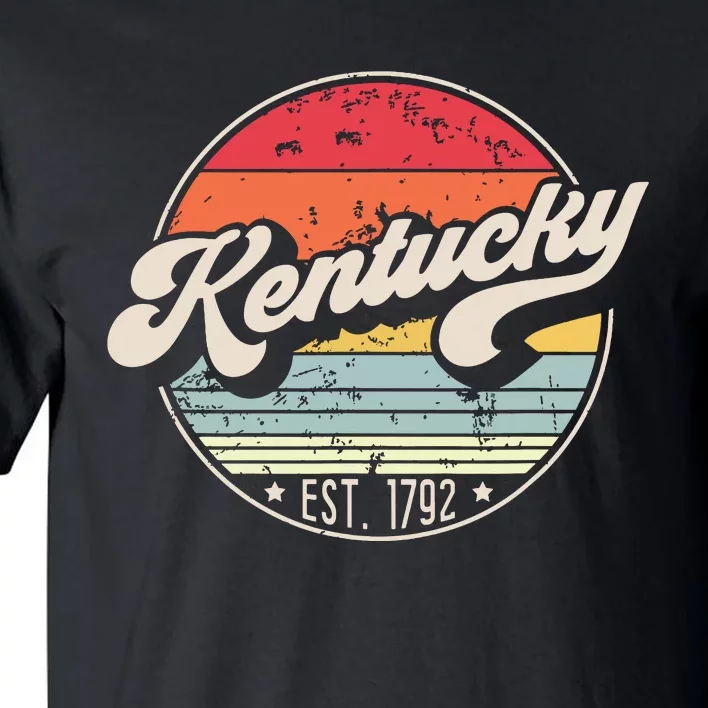 Retro Kentucky Home State Ky Cool 70s Style Sunset Tall T-Shirt