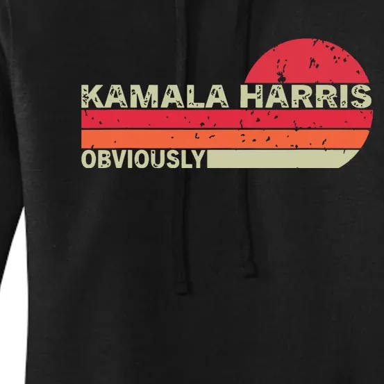 Retro Kamala Harris Obviously Harris Obviously Women's Pullover Hoodie