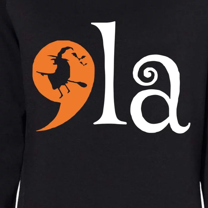 Retro Kamala Harris Halloween 2024 Comma La Witch Pumpkin Gift Womens California Wash Sweatshirt