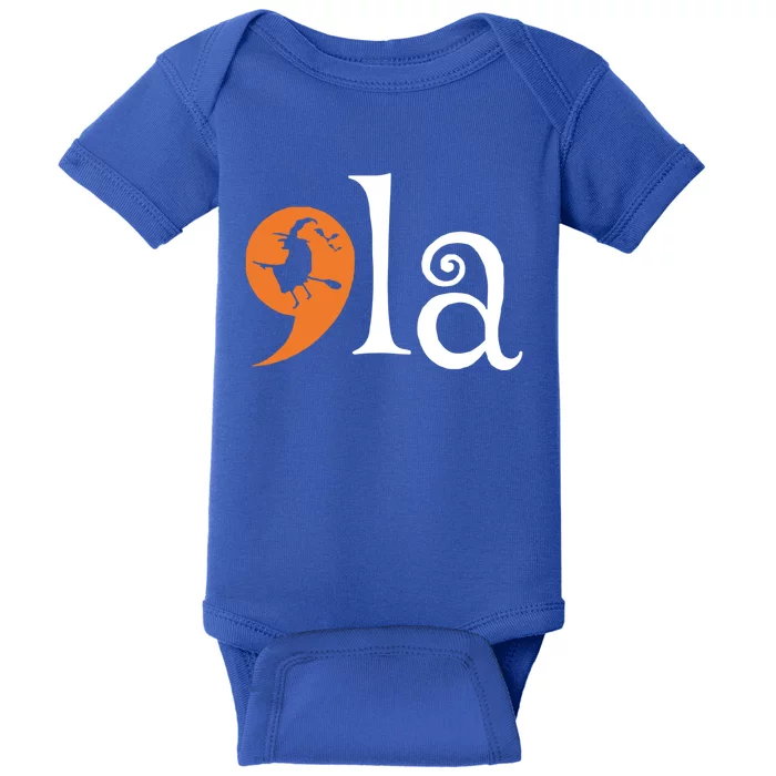 Retro Kamala Harris Halloween 2024 Comma La Witch Pumpkin Gift Baby Bodysuit