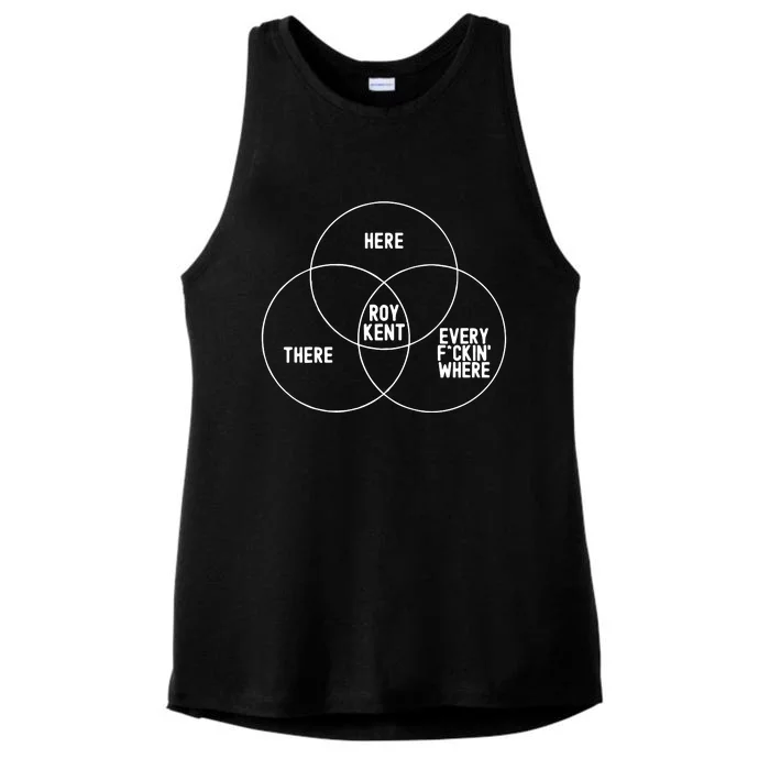 Roy Kent He Here He There He Is Every F*Ckin Where Ladies Tri-Blend Wicking Tank