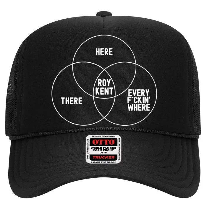 Roy Kent He Here He There He Is Every F*Ckin Where High Crown Mesh Trucker Hat