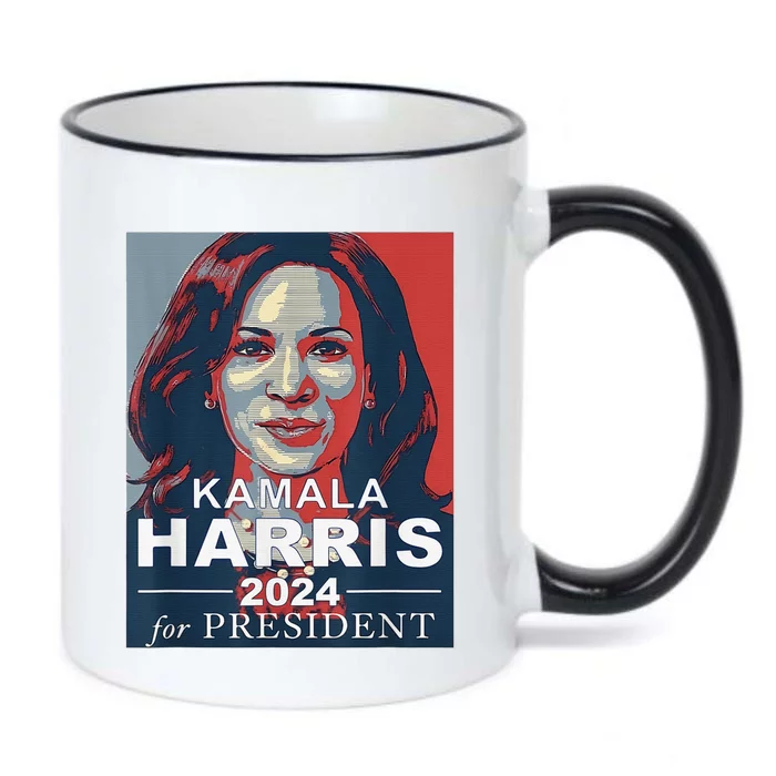 Retro Kamala Harris 2024 For President Election Campaign Black Color Changing Mug