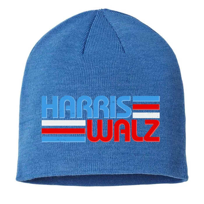 Retro Kamala Harris Tim Walz 2024 Election 8 1/2in Sustainable Knit Beanie