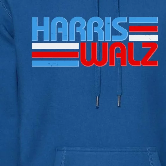 Retro Kamala Harris Tim Walz 2024 Election Premium Hoodie