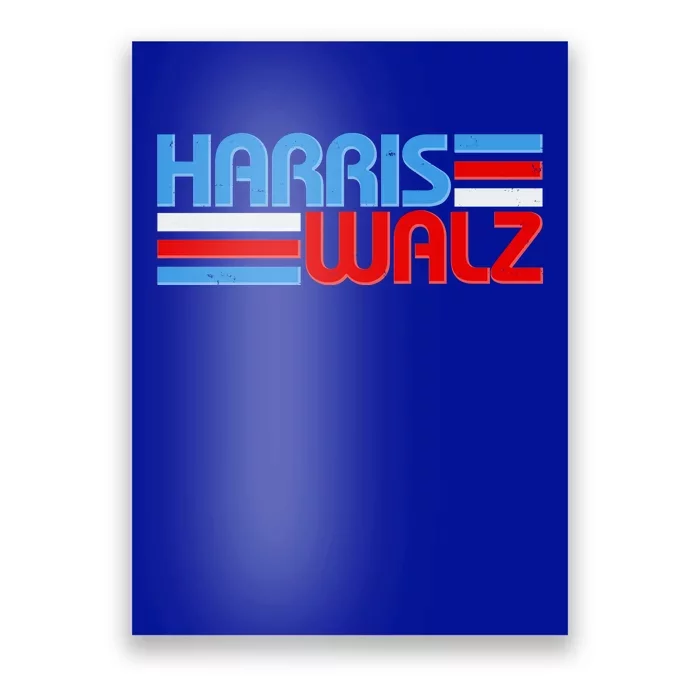 Retro Kamala Harris Tim Walz 2024 Election Poster