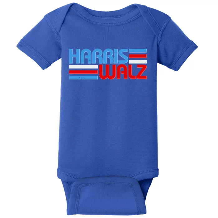 Retro Kamala Harris Tim Walz 2024 Election Baby Bodysuit