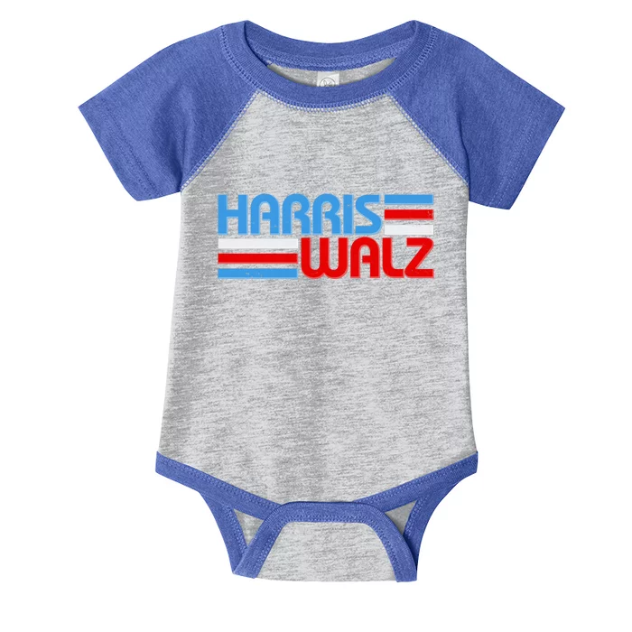 Retro Kamala Harris Tim Walz 2024 Election Infant Baby Jersey Bodysuit