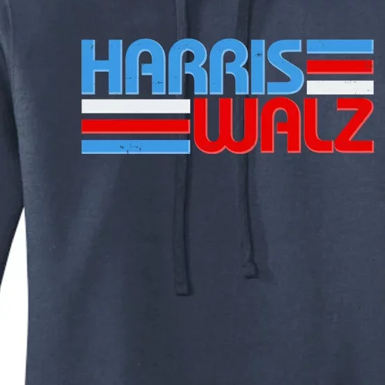 Retro Kamala Harris Tim Walz 2024 Election Women's Pullover Hoodie